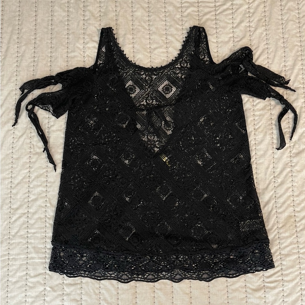 Free People Crochet Lace Tunic / Cover Up - Picture 3 of 10